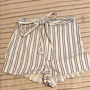Blue& White striped shorts